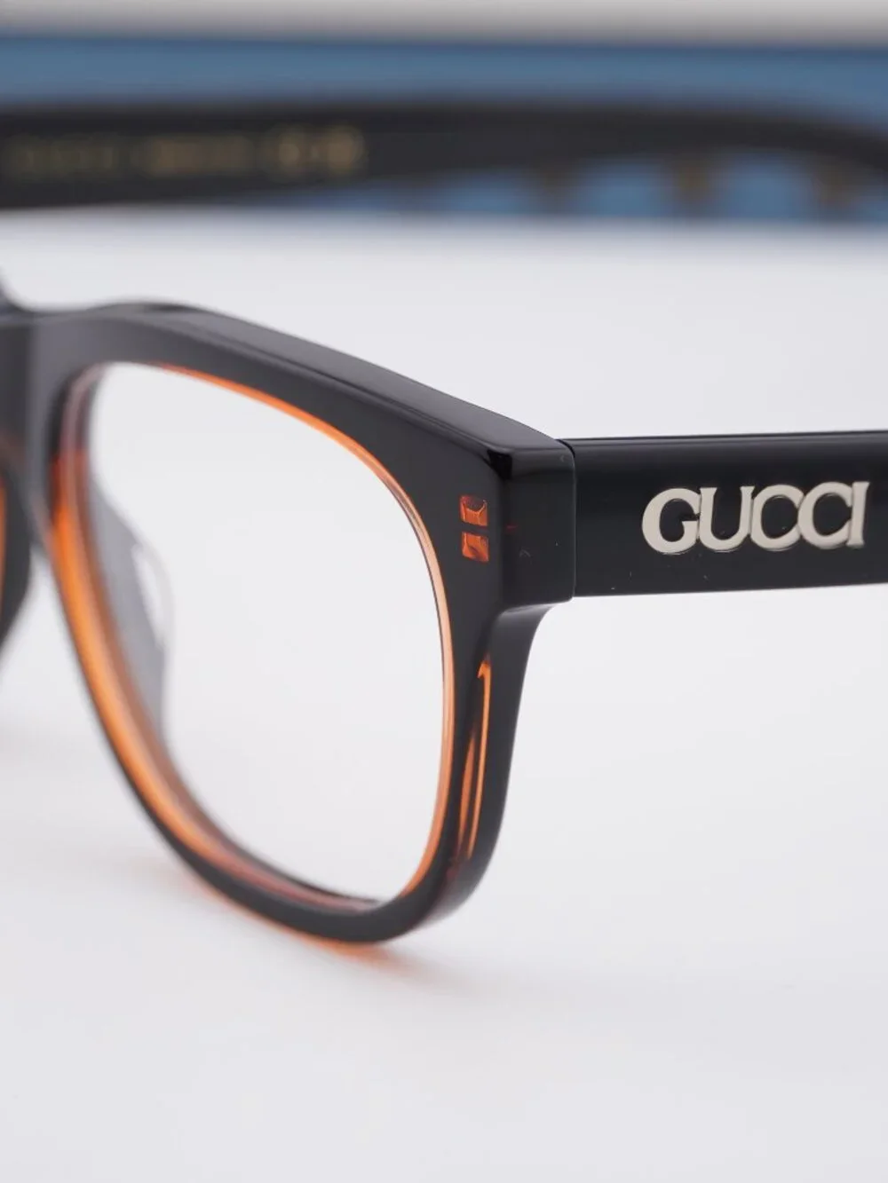 Gucci GG1796O 007 Square Eyeglasses - Black/Red 55mm